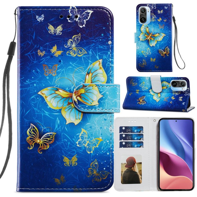 Folio Deksel Til Xiaomi Mi 11i 5G / Poco F3 Flygende Sommerfugler