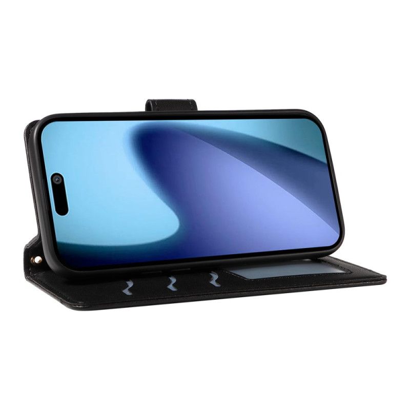 Folio Deksel iPhone Air Vattert Med Stropp Og Skulderstropp Beskyttelse Deksel