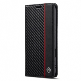 Folio Deksel Lær iPhone Air Karbonfiber Lc.imeeke