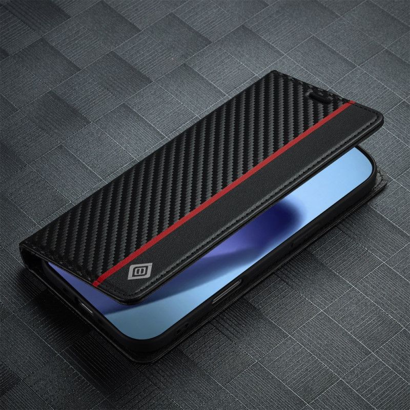 Folio Deksel Lær iPhone Air Karbonfiber Lc.imeeke