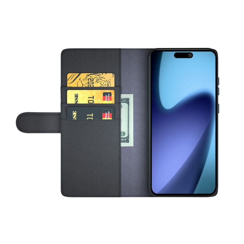 Lærdeksel Folio Deksel iPhone Air Mobildeksel Lommebok I Ekte Skinn