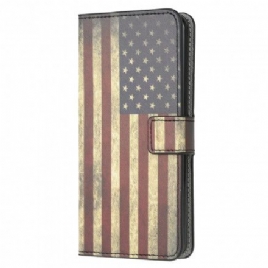Folio Deksel Til Moto G10 / G30 Amerikansk Flagg