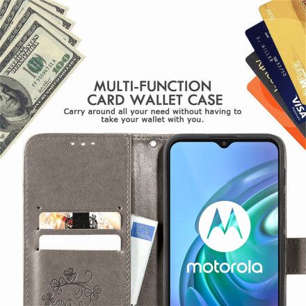 Folio Deksel Til Moto G10 / G30 Asiatiske Blomster