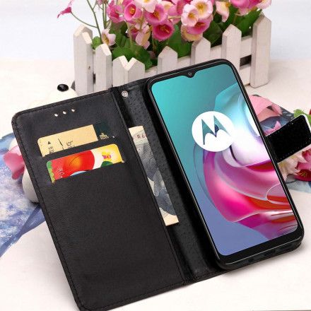 Folio Deksel Til Moto G10 / G30 Natttiger