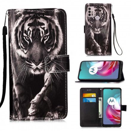 Folio Deksel Til Moto G10 / G30 Natttiger