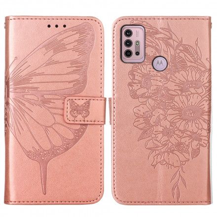 Folio Deksel Til Moto G10 / G30 Sommerfugldesign