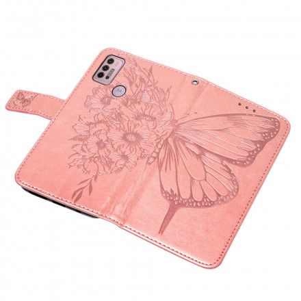 Folio Deksel Til Moto G10 / G30 Sommerfugldesign