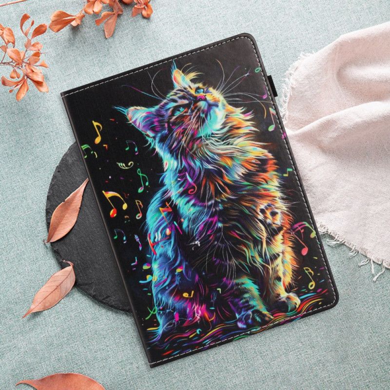 Case Etui Samsung Galaxy Tab S10 Fe Mobildeksel Musikalsk Katt
