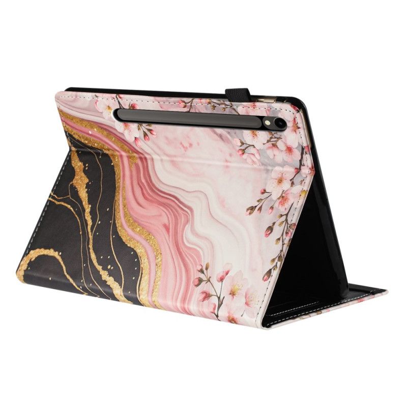 Etui Samsung Galaxy Tab S10 Fe Marmorblomsterdesign