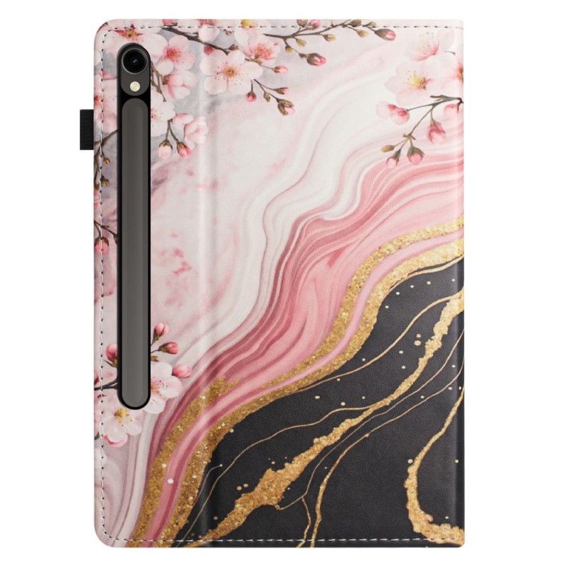 Etui Samsung Galaxy Tab S10 Fe Marmorblomsterdesign