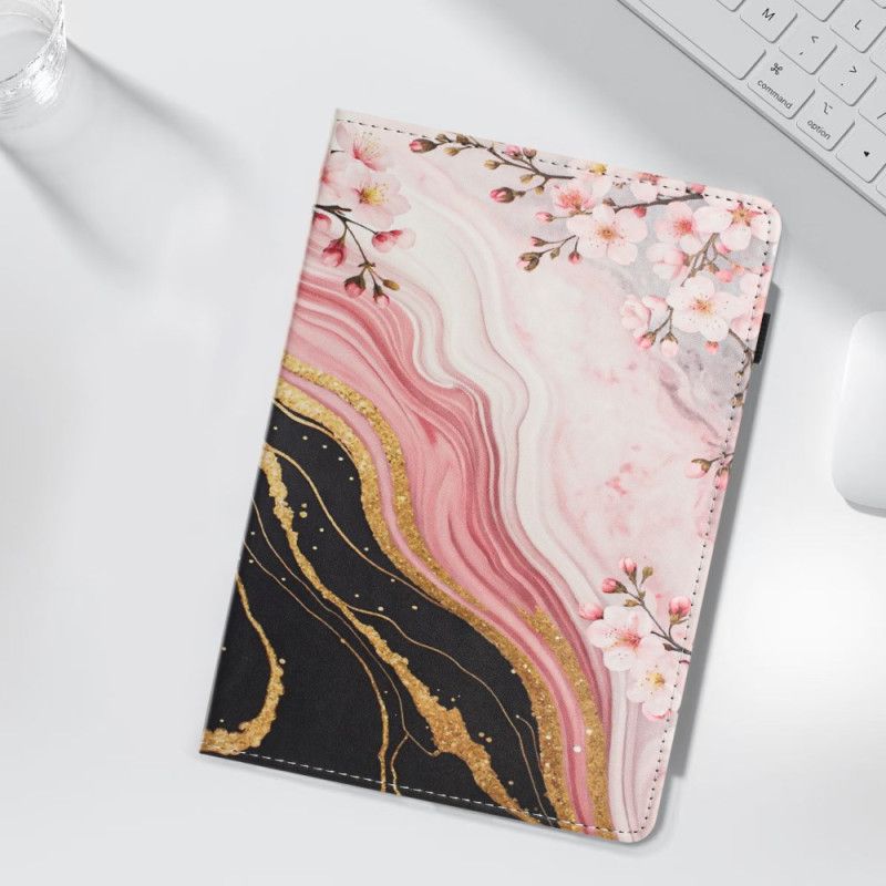 Etui Samsung Galaxy Tab S10 Fe Marmorblomsterdesign
