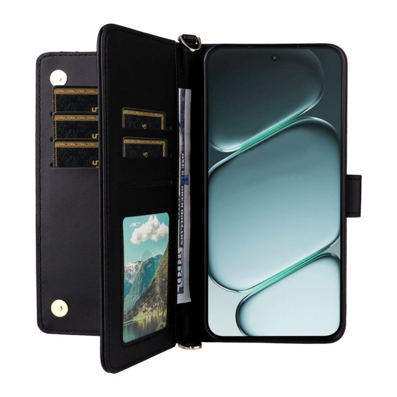 Folio Deksel Oneplus 15r 6 Kortspor Med Stropper Beskyttelse Deksel