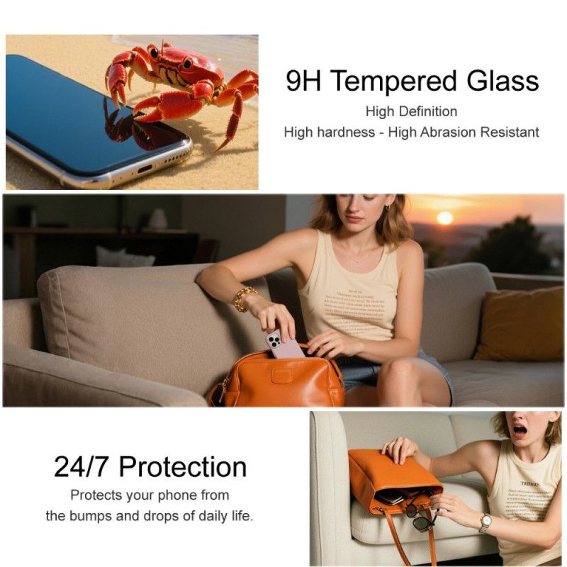 Skjermbeskytter I Herdet Glass For Oneplus 15r (kompatibel Med Fingeravtrykkslåsing)