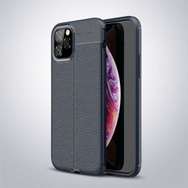 Deksel Til iPhone 11 Pro Dobbellinje Litchi-skinneffekt