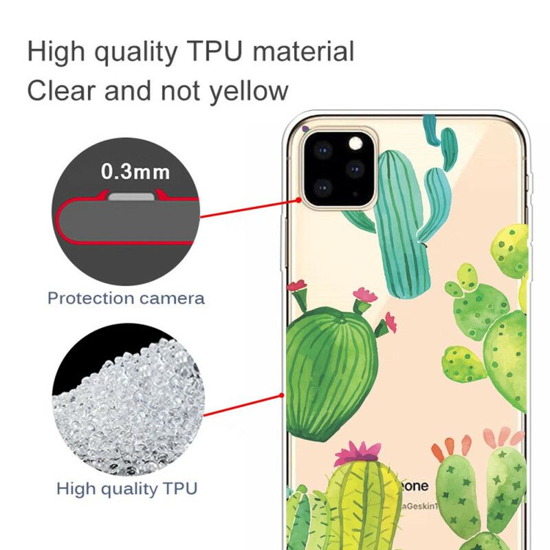 Deksel Til iPhone 11 Pro Kaktus Akvarell
