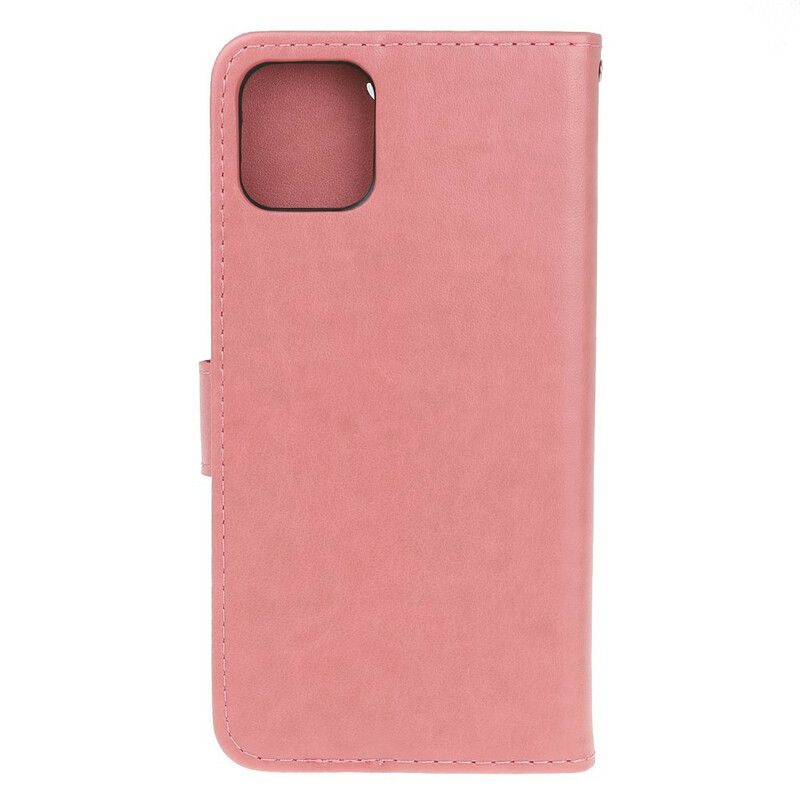 Folio Deksel Til iPhone 11 Pro Med Kjede Floral Strappy
