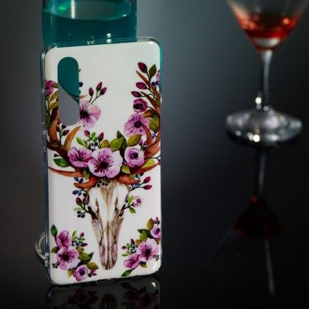Deksel Til Huawei P30 Fluorescerende Blomsterelg