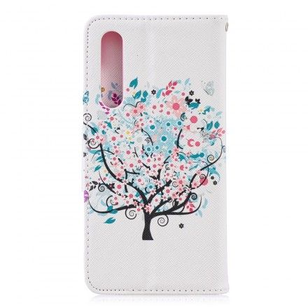 Folio Deksel Til Huawei P30 Blomstret Tre