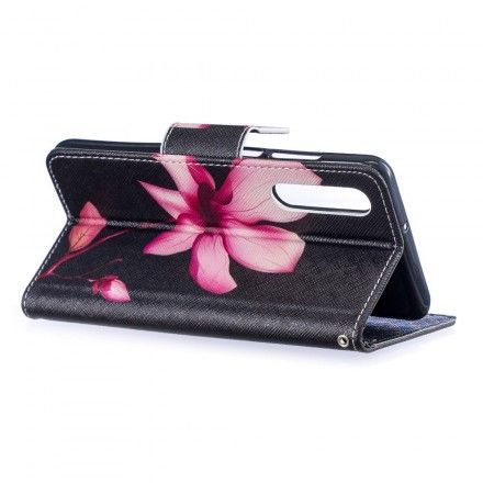 Folio Deksel Til Huawei P30 Rosa Blomst