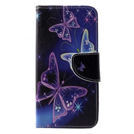 Folio Deksel Til Huawei P30 Sommerfugler Og Blomster