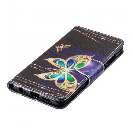 Lærdeksel Til Huawei P30 Magisk Sommerfugl