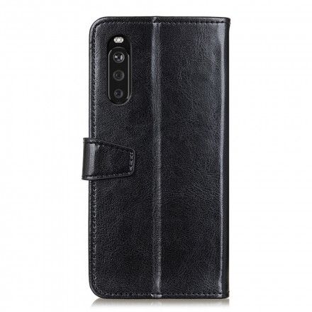 Folio Deksel Til Sony Xperia 10 III Klassisk Skinneffekt