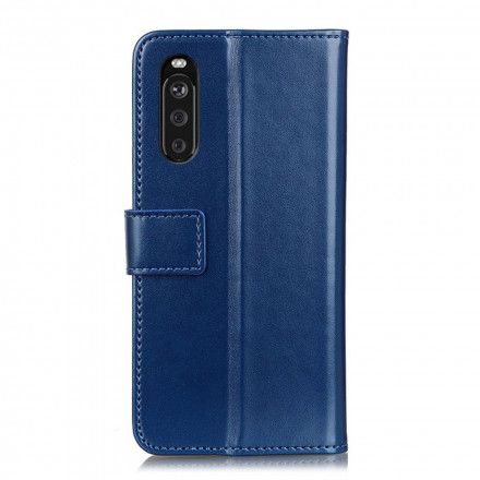 Folio Deksel Til Sony Xperia 10 III Trefarget Skinneffekt