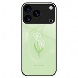 Deksel iPhone 17 Pro Max Blomster I Herdet Glass