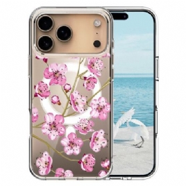Deksel iPhone 17 Pro Max Magsafe-kompatible Rosa Blomster