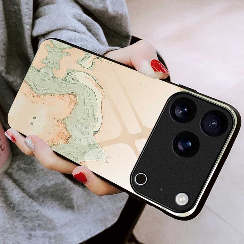 Deksel iPhone 17 Pro Max Malt Mønster I Herdet Glass