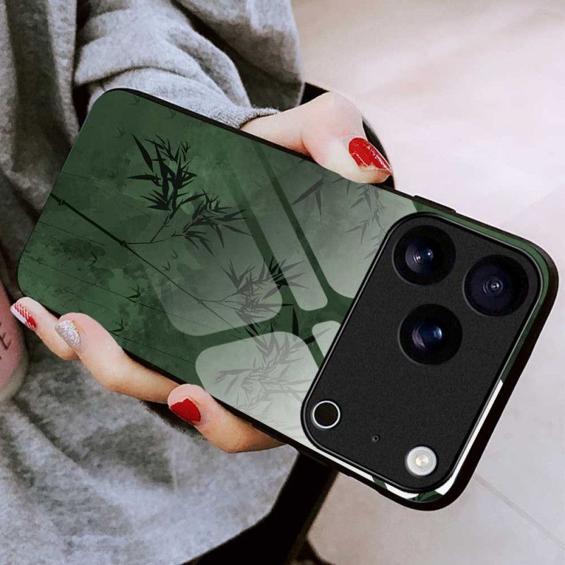 Deksel iPhone 17 Pro Max Mobildeksel Blomsterblekk I Herdet Glass