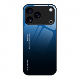 Deksel iPhone 17 Pro Max Mobildeksel Vær Deg Selv Herdet Glass