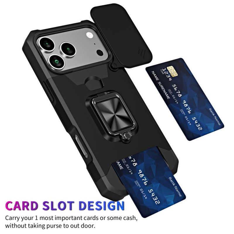 Deksel iPhone 17 Pro Max Robust Stativ Og Skyvedeksel Beskyttelse Deksel