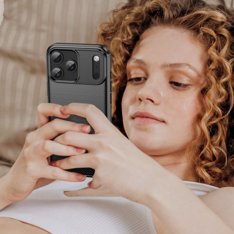 Deksel Til iPhone 17 Pro Max Børstet Karbonfiber