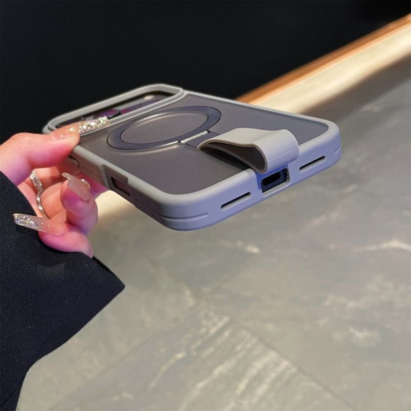 Deksel Til iPhone 17 Pro Max Integrert Håndleddsstropp Og Metallstativ