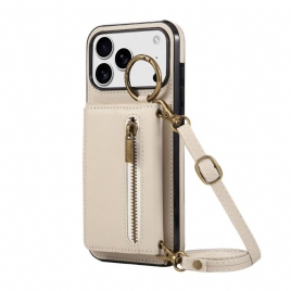 Deksel Til iPhone 17 Pro Max Lommebok Og Skulderstropp