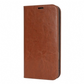 Folio Deksel iPhone 17 Pro Max Ekte Skinn Beskyttelse Deksel