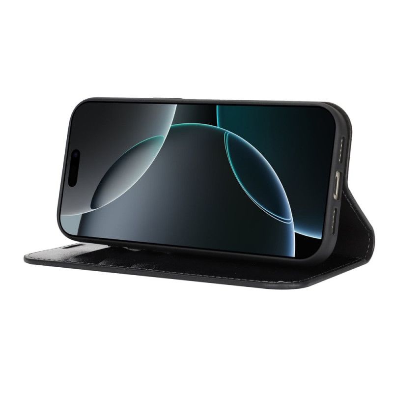 Folio Deksel iPhone 17 Pro Max Ekte Skinn Beskyttelse Deksel