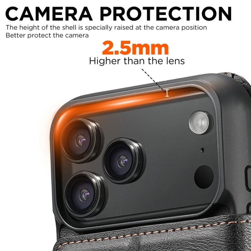 Folio Deksel iPhone 17 Pro Max Magsafe Tofarget Avtakbart Deksel Suteni