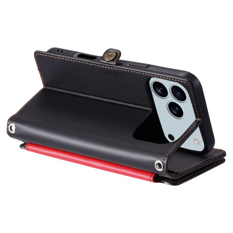 Folio Deksel iPhone 17 Pro Max Retro Premium Beskyttelse Deksel