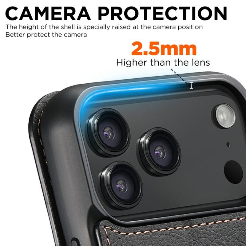 Folio Deksel Lær iPhone 17 Pro Max Magsafe-kompatibel Suteni