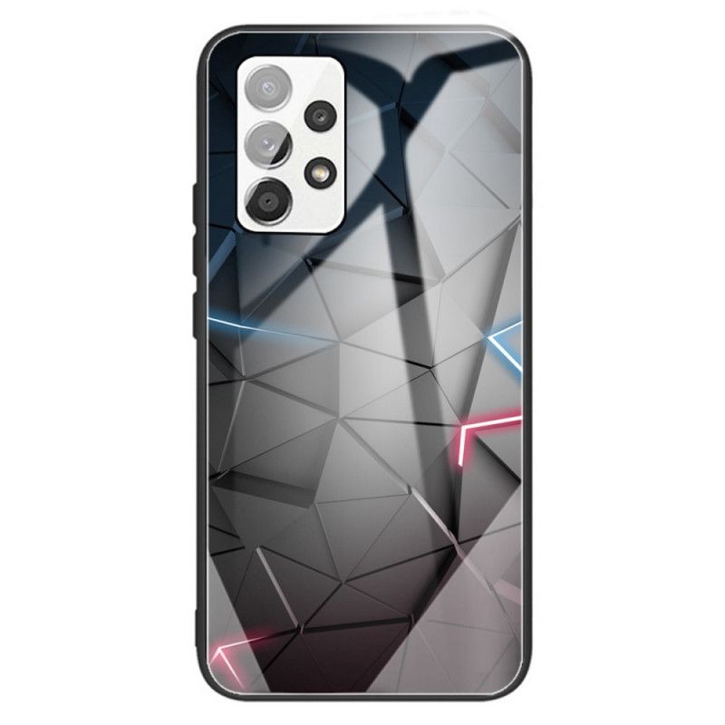 Deksel Til Samsung Galaxy A13 Geometri Herdet Glass