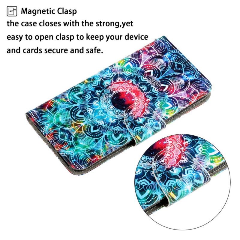 Lærdeksel Til Samsung Galaxy A13 Med Kjede Flashy Strappy Mandala