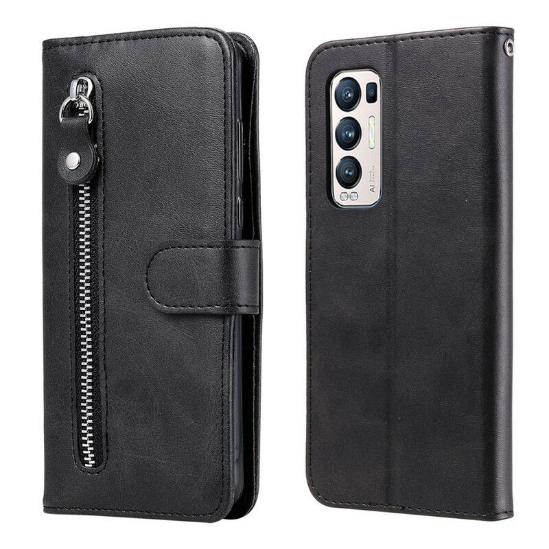 Lærdeksel Til Oppo Find X3 Neo Vintage Veske