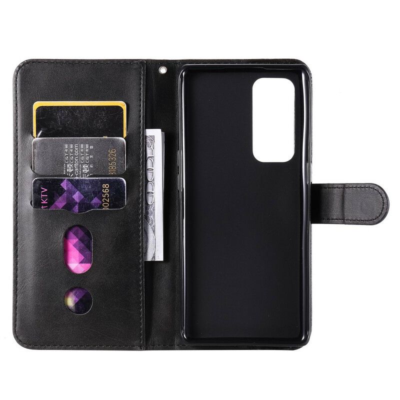 Lærdeksel Til Oppo Find X3 Neo Vintage Veske