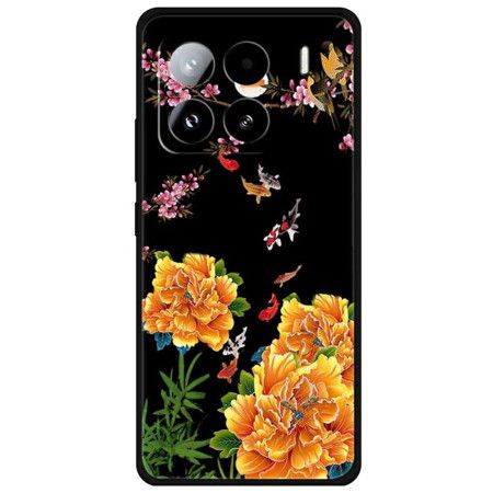 Deksel Til Xiaomi 15 Pro Blomster Og Fisk