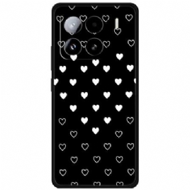 Deksel Xiaomi 15 Pro Hvite Hjerter Beskyttelse Deksel