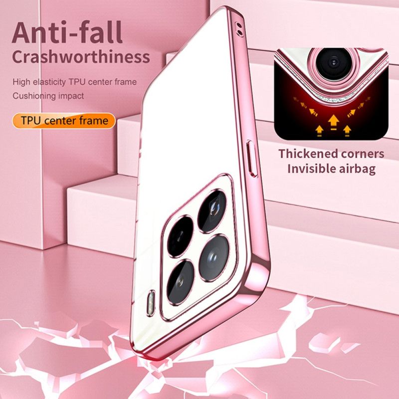 Deksel Xiaomi 15 Pro Metalleffektkant Beskyttelse Deksel