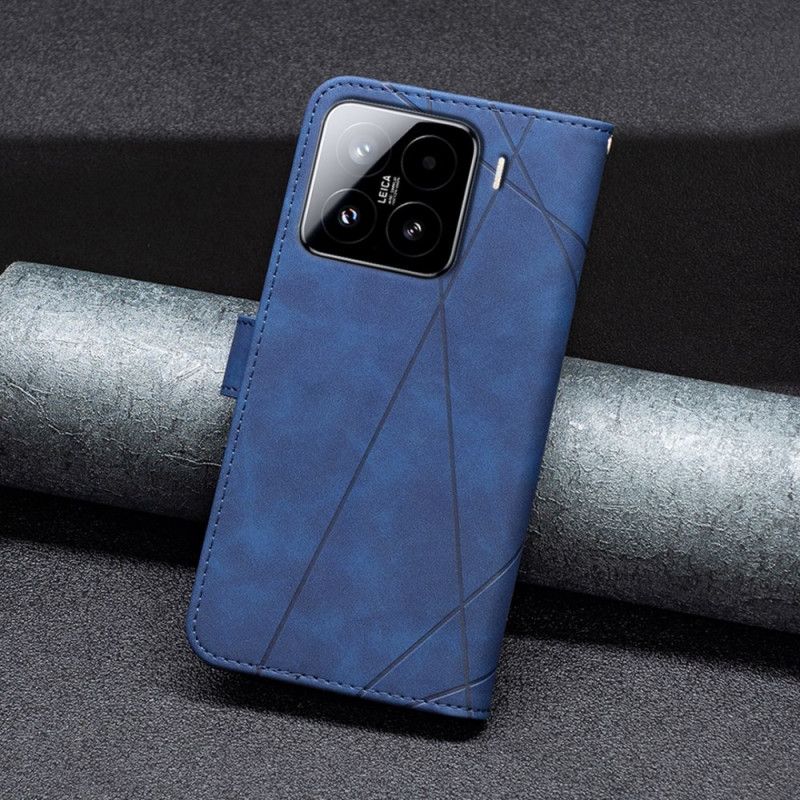 Folio Deksel Til Xiaomi 15 Pro Binfen-farge Geometri