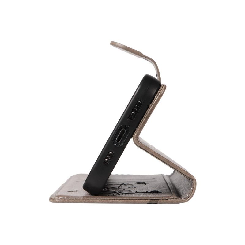 Folio Deksel Til Xiaomi 15 Pro Blomster- Og Sommerfuglmønster